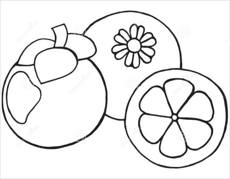 Vẽ trái cây trắng đen cho bé tô màu (7)