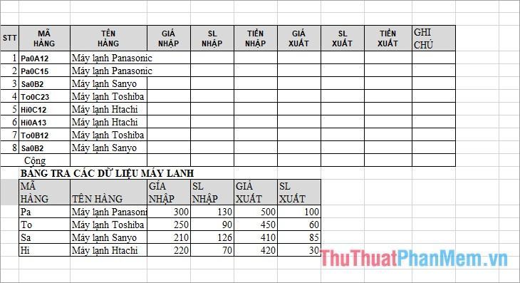 bài tập thực hành excel 4