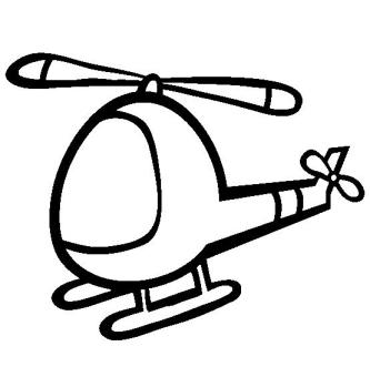 Tranh tô màu máy bay trực thăng đơn giản