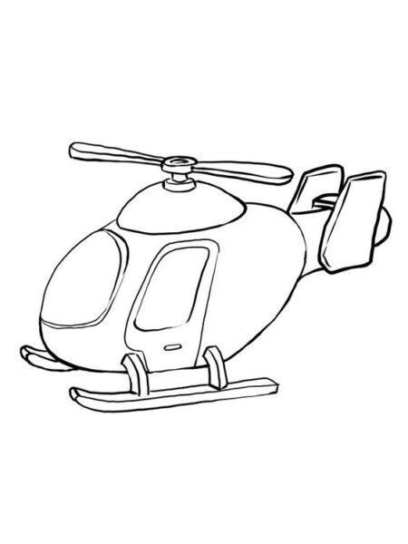 Tranh tô màu máy bay trực thăng có 2 cánh quạt