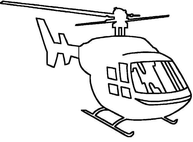 Tranh tô màu máy bay trực thăng dễ thương nhất