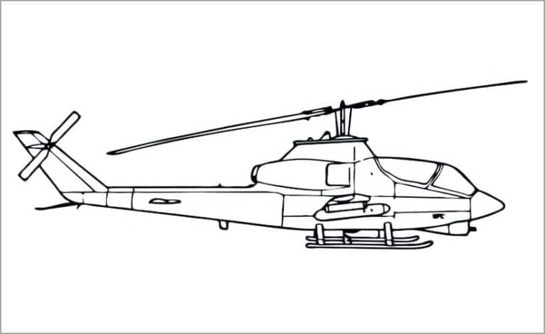 Tranh tô màu máy bay trực thăng đẹp