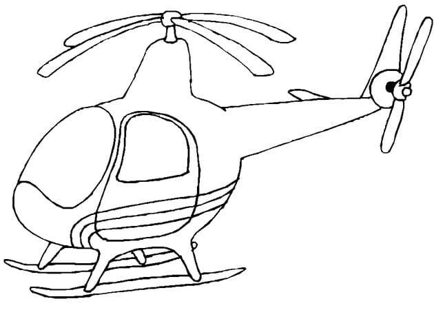 Tranh tô màu máy bay trực thăng đơn giản nhất
