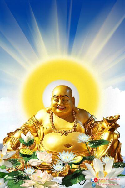 Hình tượng Phật Di Lặc tỏa ánh hào quang