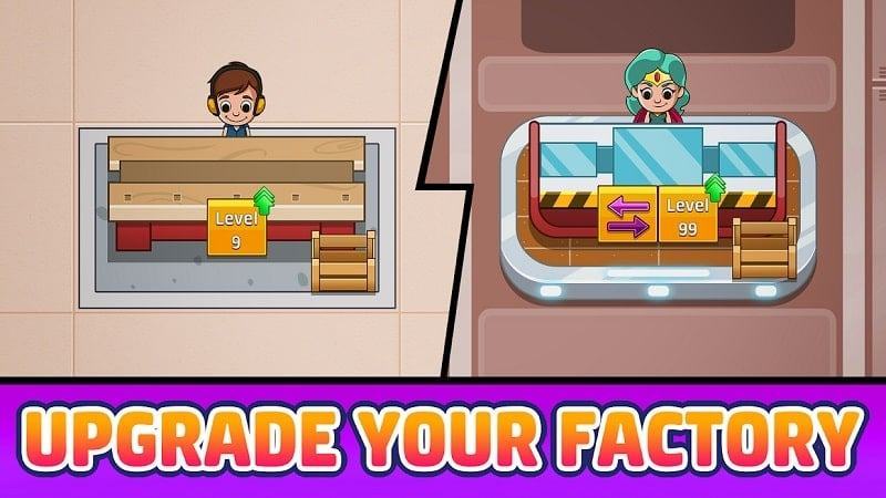 Bản mod Idle Factory Tycoon miễn phí