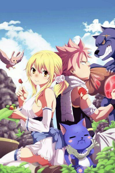 Fairy Tail dễ thương Natsu và Lucy