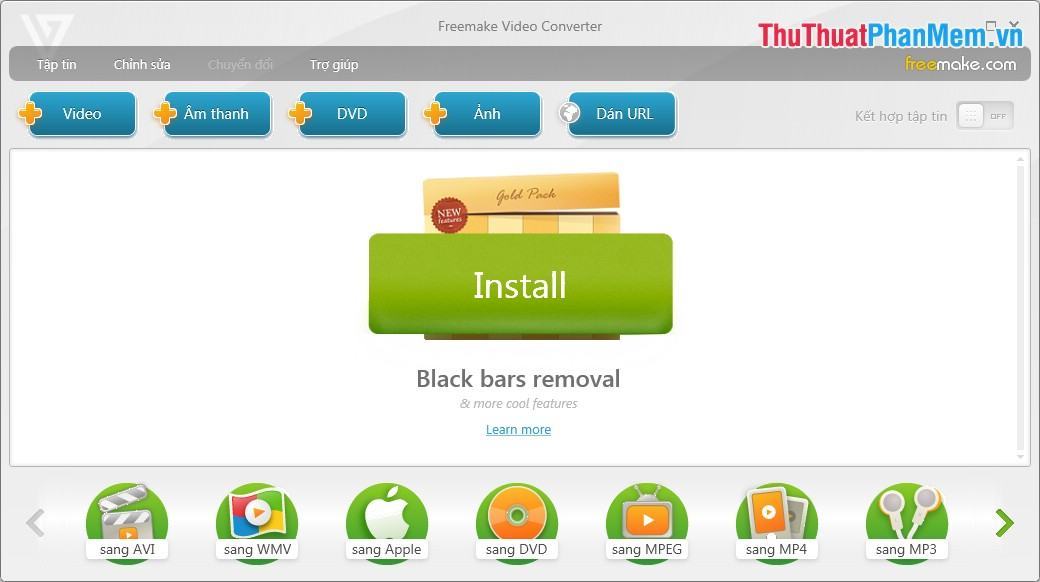 Giao diện Freemake Video Converter