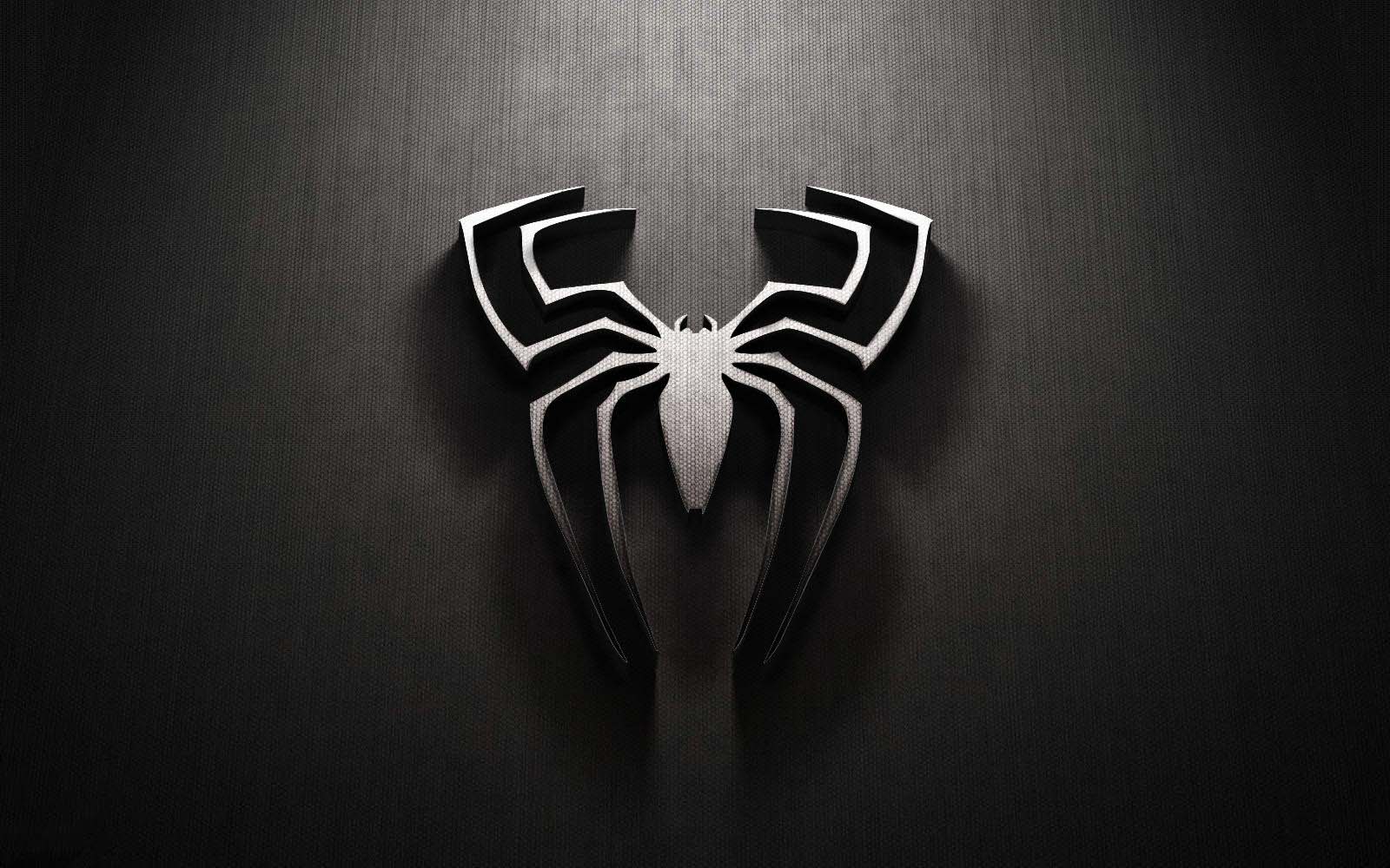 Hình nền đen logo người nhện