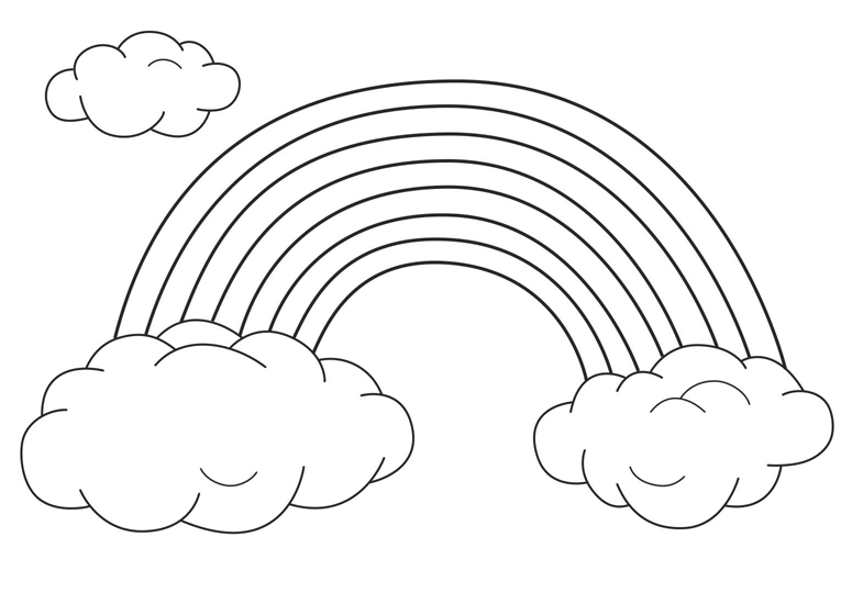 Tranh vẽ không màu cầu vồng đáng yêu cho bé tập tô màu (2)