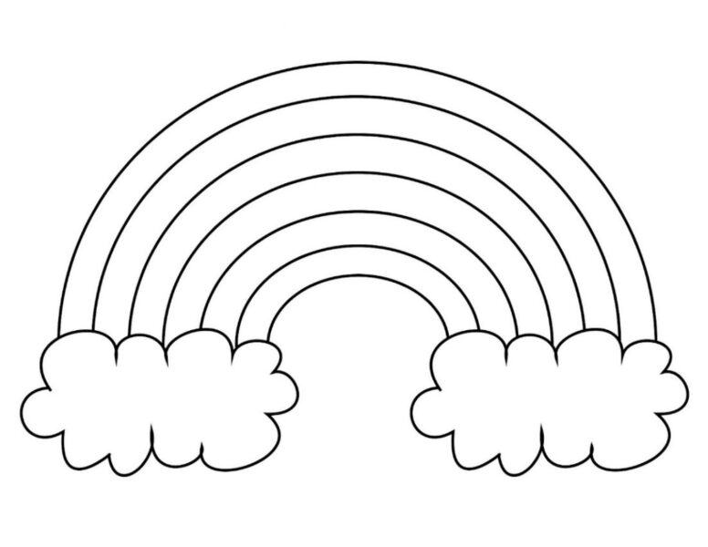 Tranh vẽ cầu vồng đen trắng cực đẹp cho bé tô màu (2)