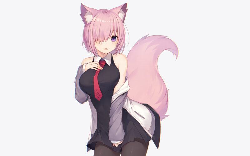 Hình nền anime mèo hồng đẹp nhất