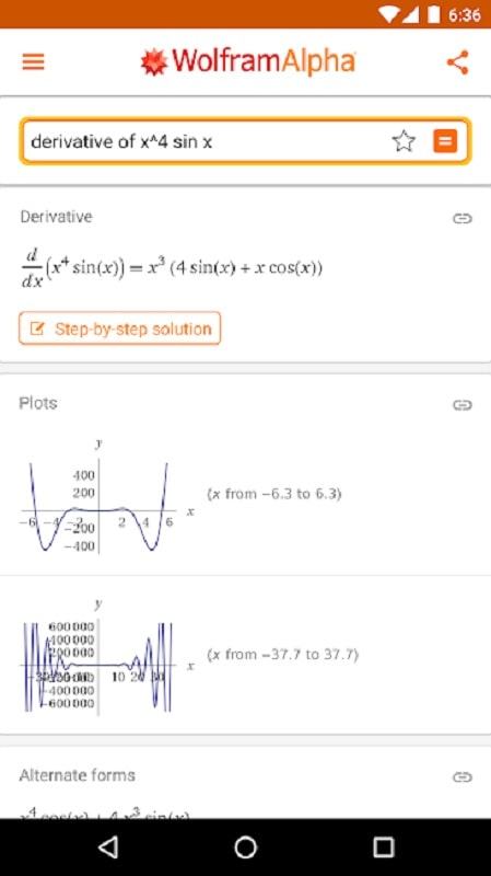 Chế độ Wolfram Alpha