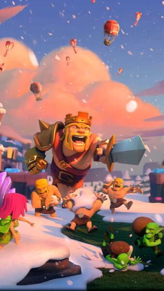 Hình ảnh Clash of Clans chiến đấu trên tuyết