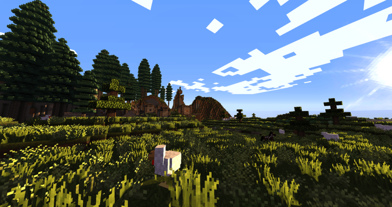 Hình ảnh phong cảnh Minecraft 3d