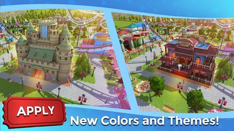 Tàu lượn siêu tốc Tycoon Touch mod miễn phí