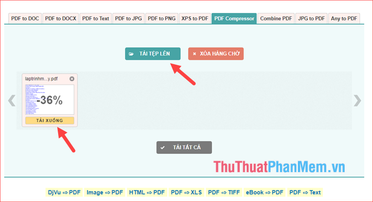 Phần mềm nén file PDF trực tuyến PDF Compressor