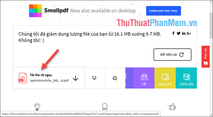 Bấm Download file now để tải về máy tính