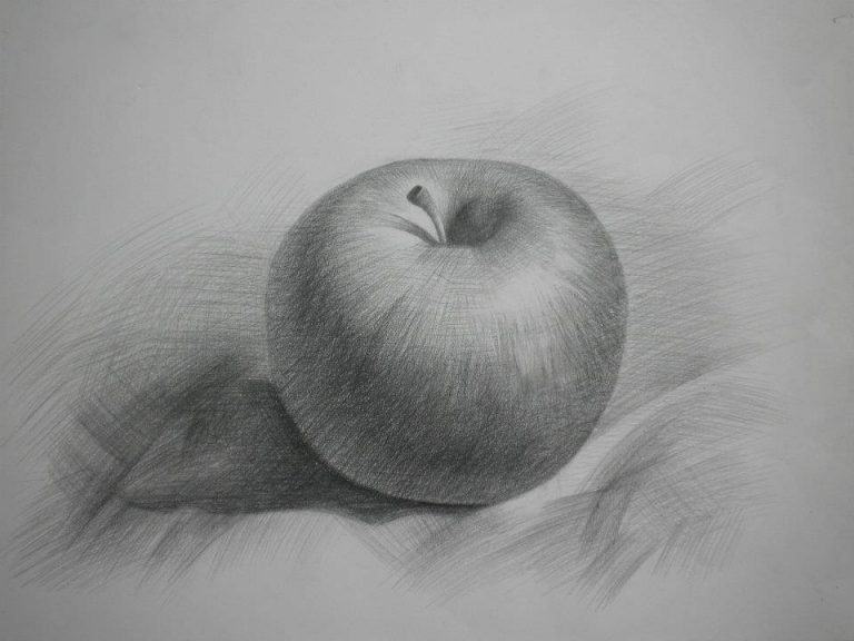vẽ bút chì quả táo