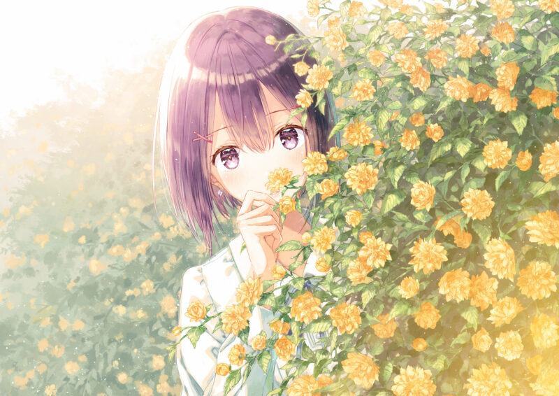 Hình ảnh anime girl tóc tím xinh đẹp, kiều diễm nhất