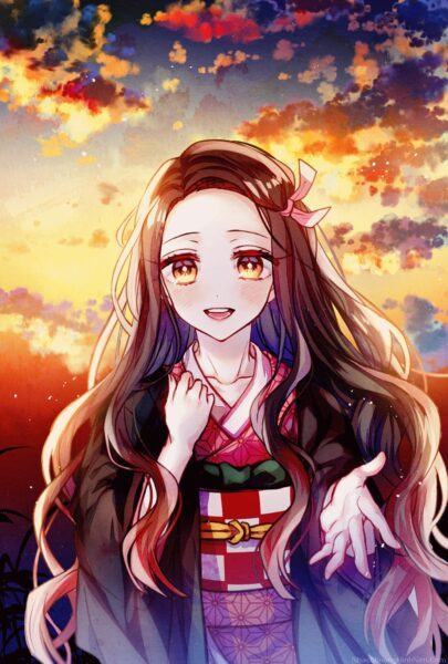 Hình nền anime dễ thương Nezuko