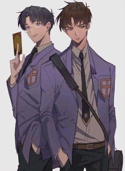 Ảnh anime bạn thân nam mặc đồng phục học sinh