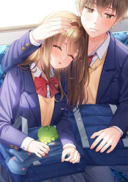 Hình ảnh anime nam nữ yêu nhau tuổi học trò