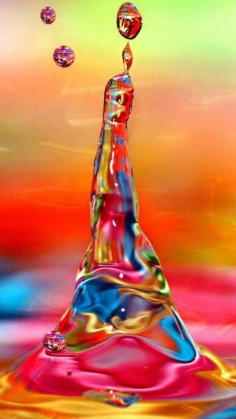 Hình ảnh giọt nước 3D đầy màu sắc