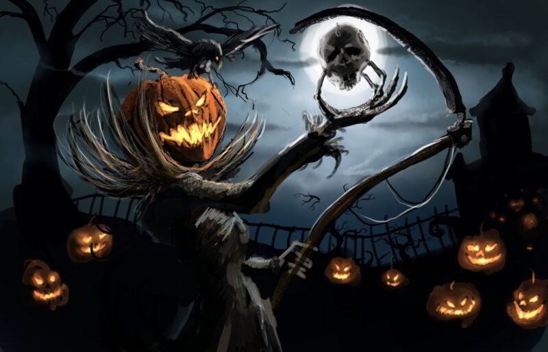 Hình ảnh halloween ngộ nghĩnh đáng yêu dễ thương, với những hình ảnh quen thuộc