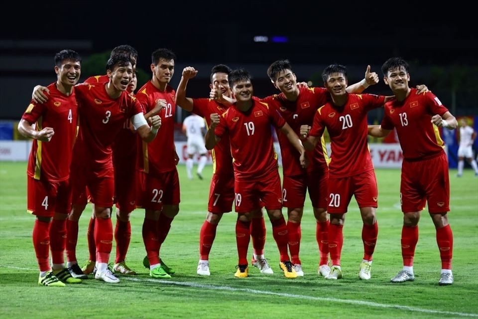Ảnh đội tuyển Việt Nam ăn mừng đẹp mắt