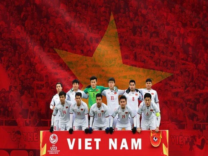 Hình ảnh đội tuyển Việt Nam trang trọng