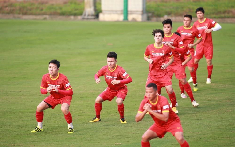 Hình ảnh đội tuyển Việt Nam tập luyện