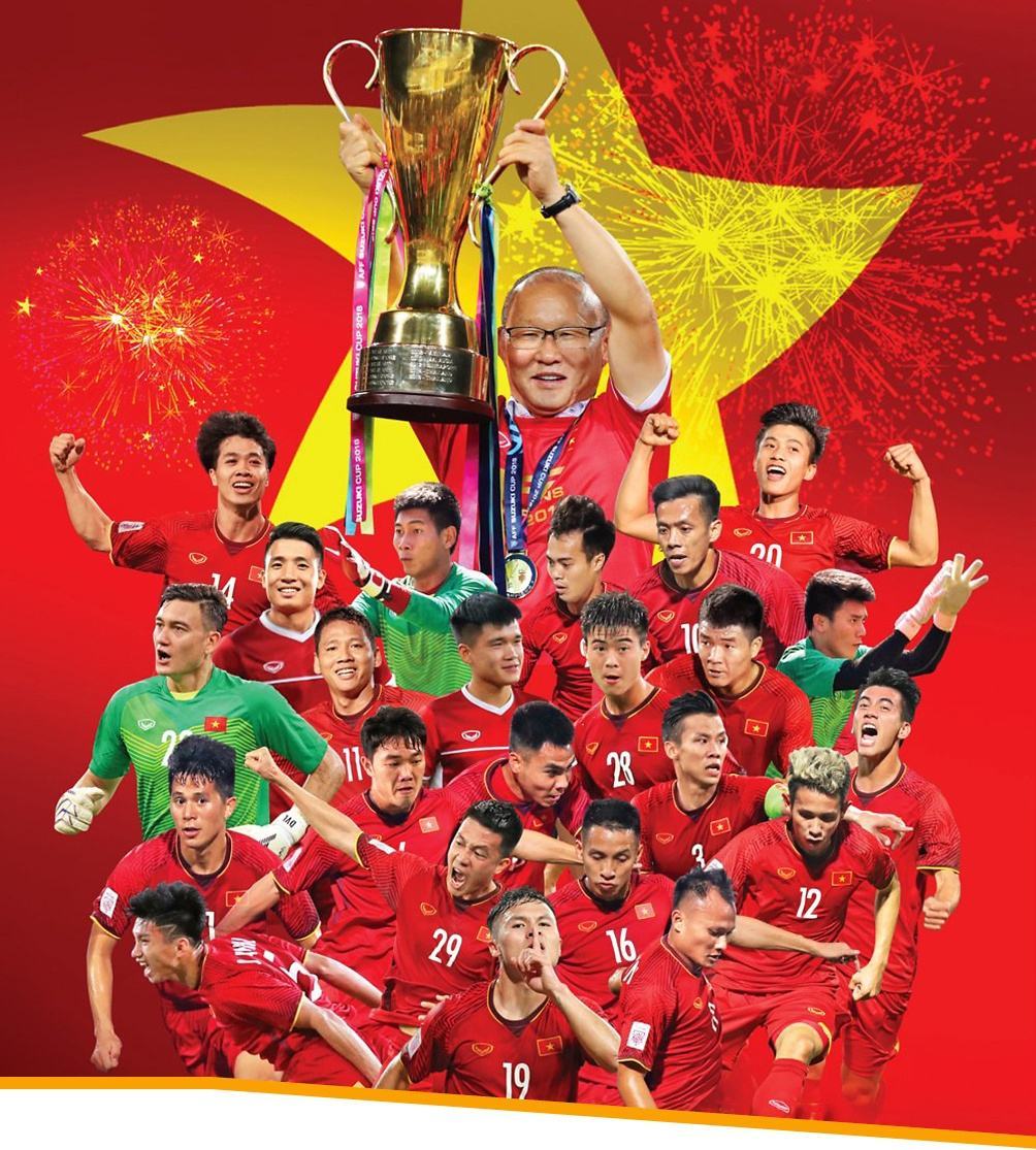 Hình ảnh chiến thắng của đội tuyển Việt Nam