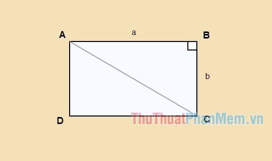 Cách tính đường chéo của hình chữ nhật