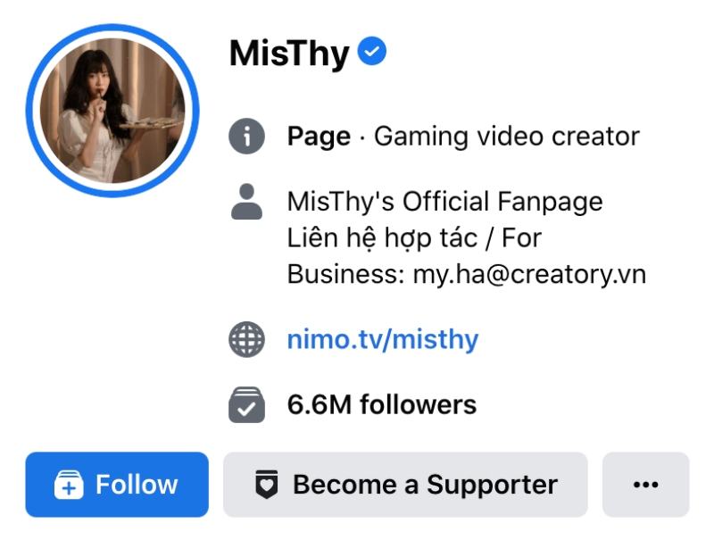 Người theo dõi fanpage Misthy