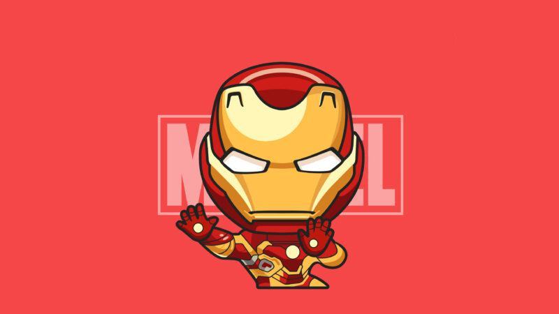 Hình nền máy tính chibi Iron Man 4k