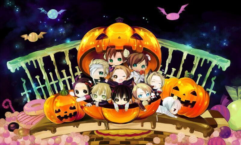 Hình nền máy tính Chibi Halloween