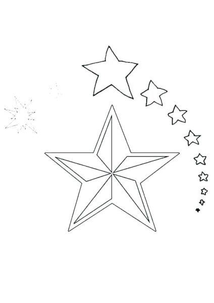 Tranh tô màu ngôi sao cho bé tập tô màu (3)