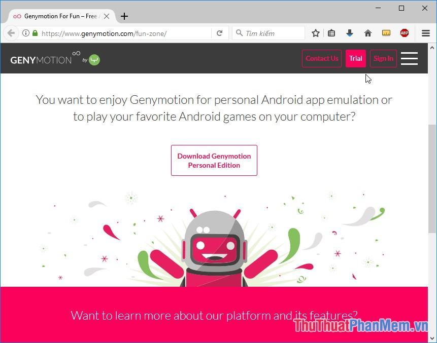 Trình giả lập Android GenyMotion