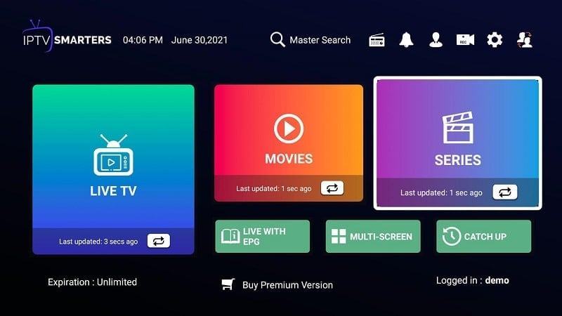 Bản mod IPTV Smarters Pro