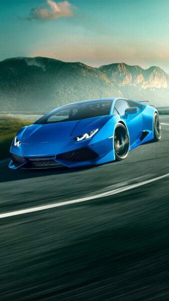 Hình nền Lamborghini đi với tốc độ cao