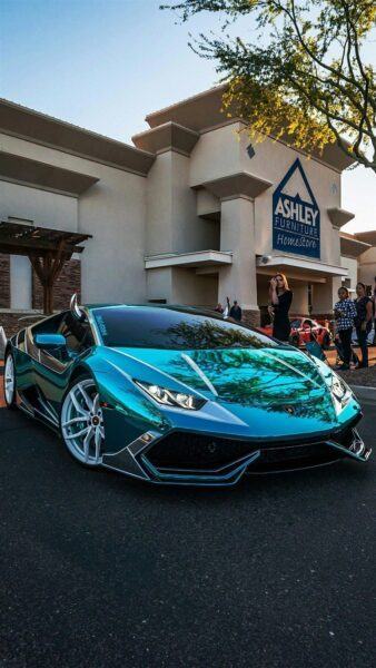 Hình nền Lamborghini màu xanh bắt mắt
