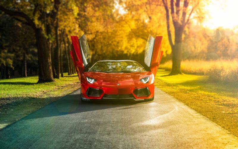 Hình nền Lamborghini đẹp dưới nắng