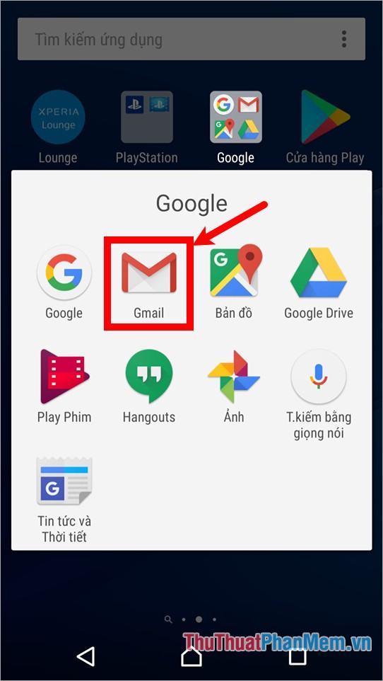 Mở ứng dụng Gmail trên điện thoại của bạn