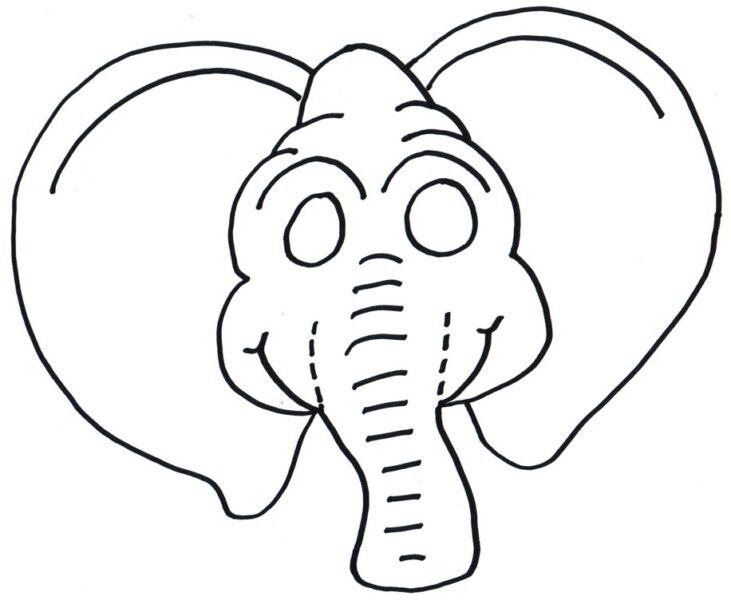 Tranh tô màu con voi dễ thương cho bé tập tô (1)