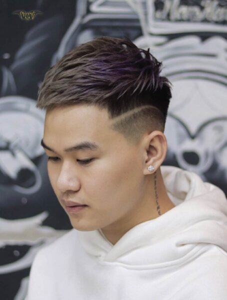 kiểu tóc mohican mái xéo