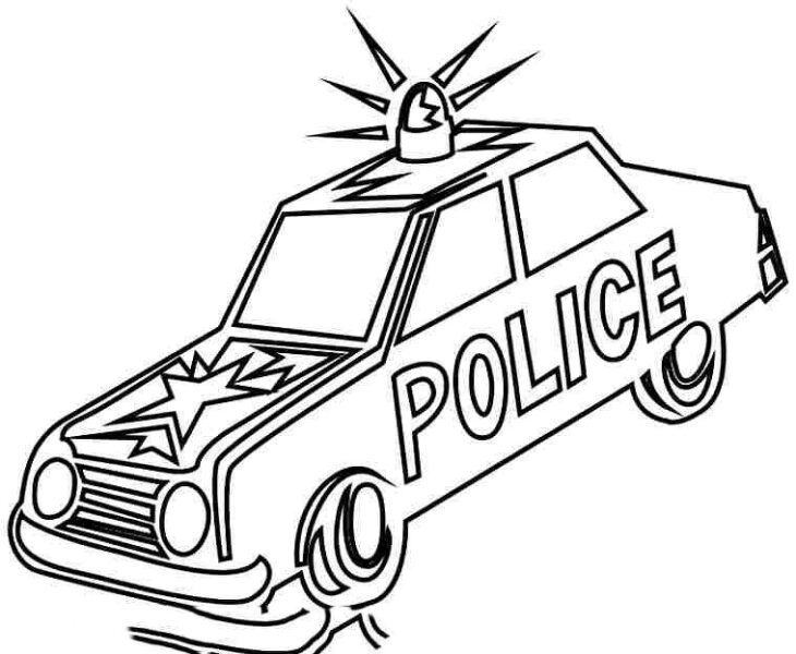 Tranh ô tô cảnh sát chưa tô cho bé tập tô màu (6)