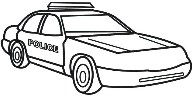 Vẽ ô tô cảnh sát trắng đen cho bé tô màu (8)