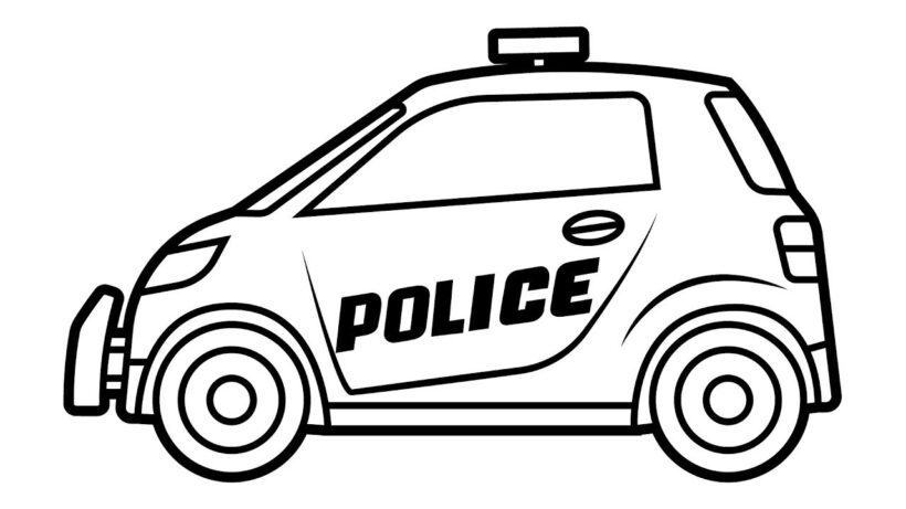 Tranh tô màu xe cảnh sát