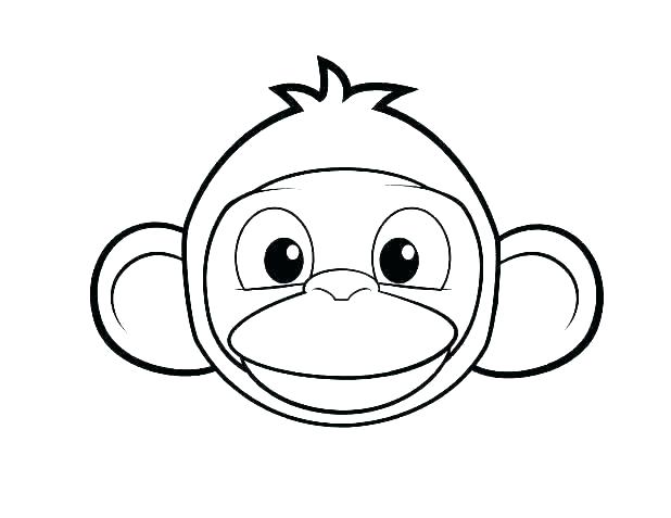 Tranh tô màu chú khỉ dễ thương cho bé tập tô màu (3)