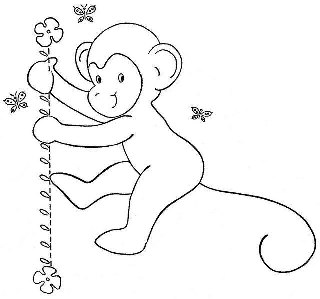 Tranh tô màu con khỉ đẹp nhất cho bé tập tô (5)